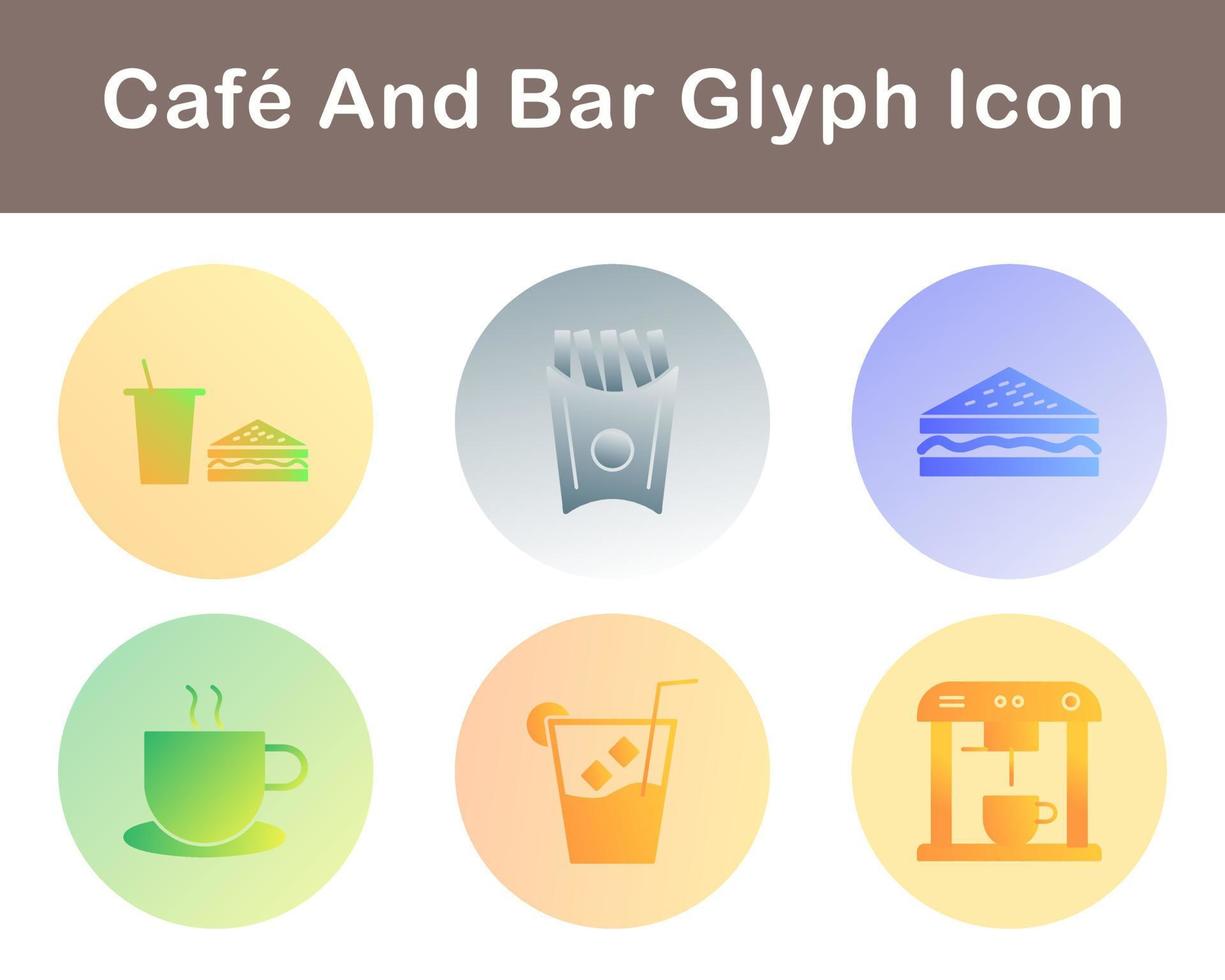 Cafe And Bar Vector Icon Set