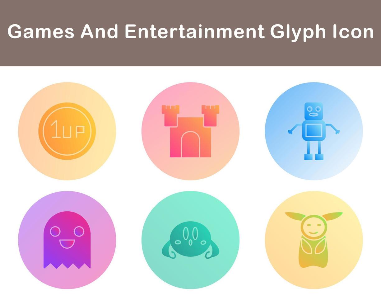 Games And Entertainment Vector Icon Set