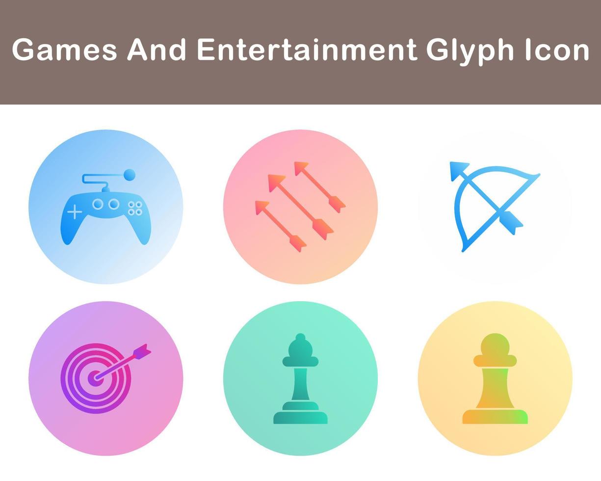 Games And Entertainment Vector Icon Set