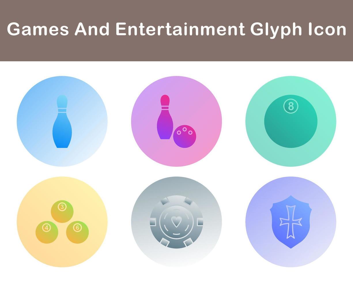 Games And Entertainment Vector Icon Set