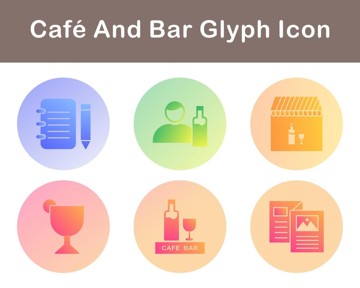 Cafe And Bar Vector Icon Set