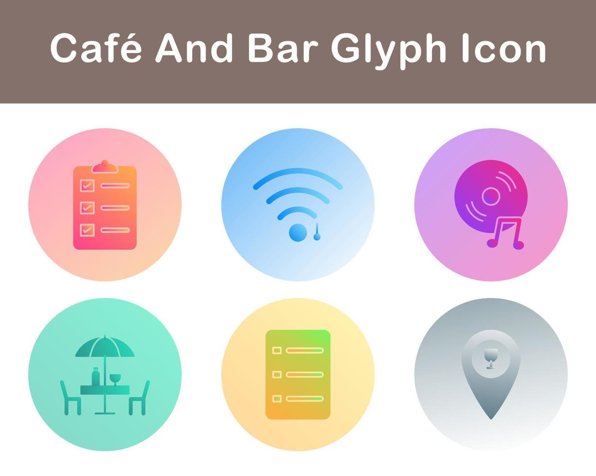 Cafe And Bar Vector Icon Set