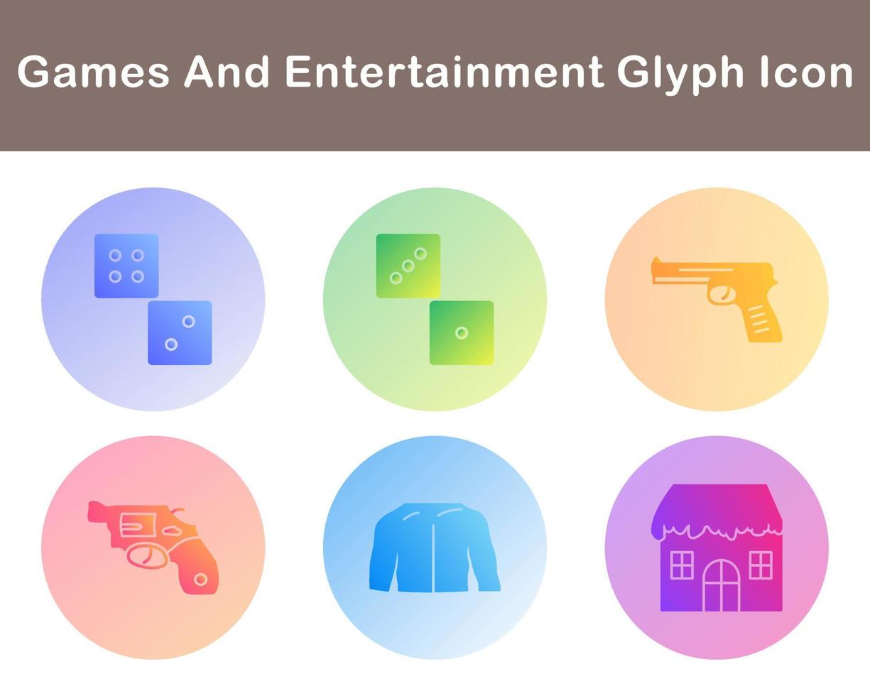 Games And Entertainment Vector Icon Set