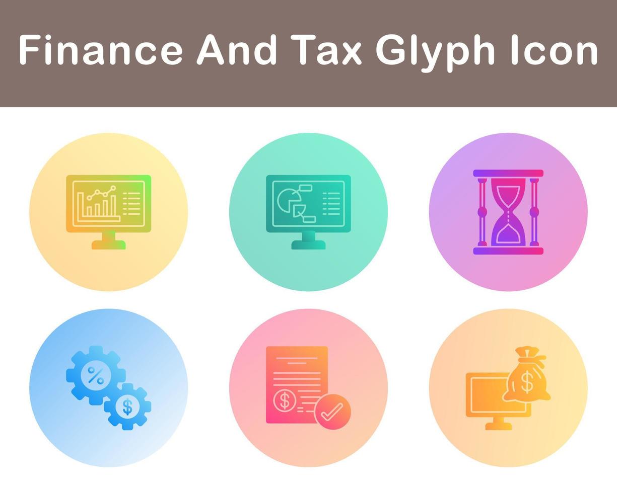 Finance And Tax Vector Icon Set