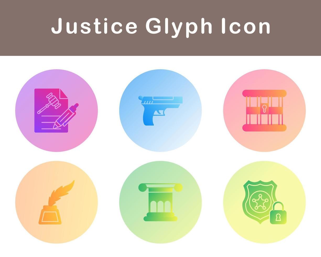 Justice Vector Icon Set