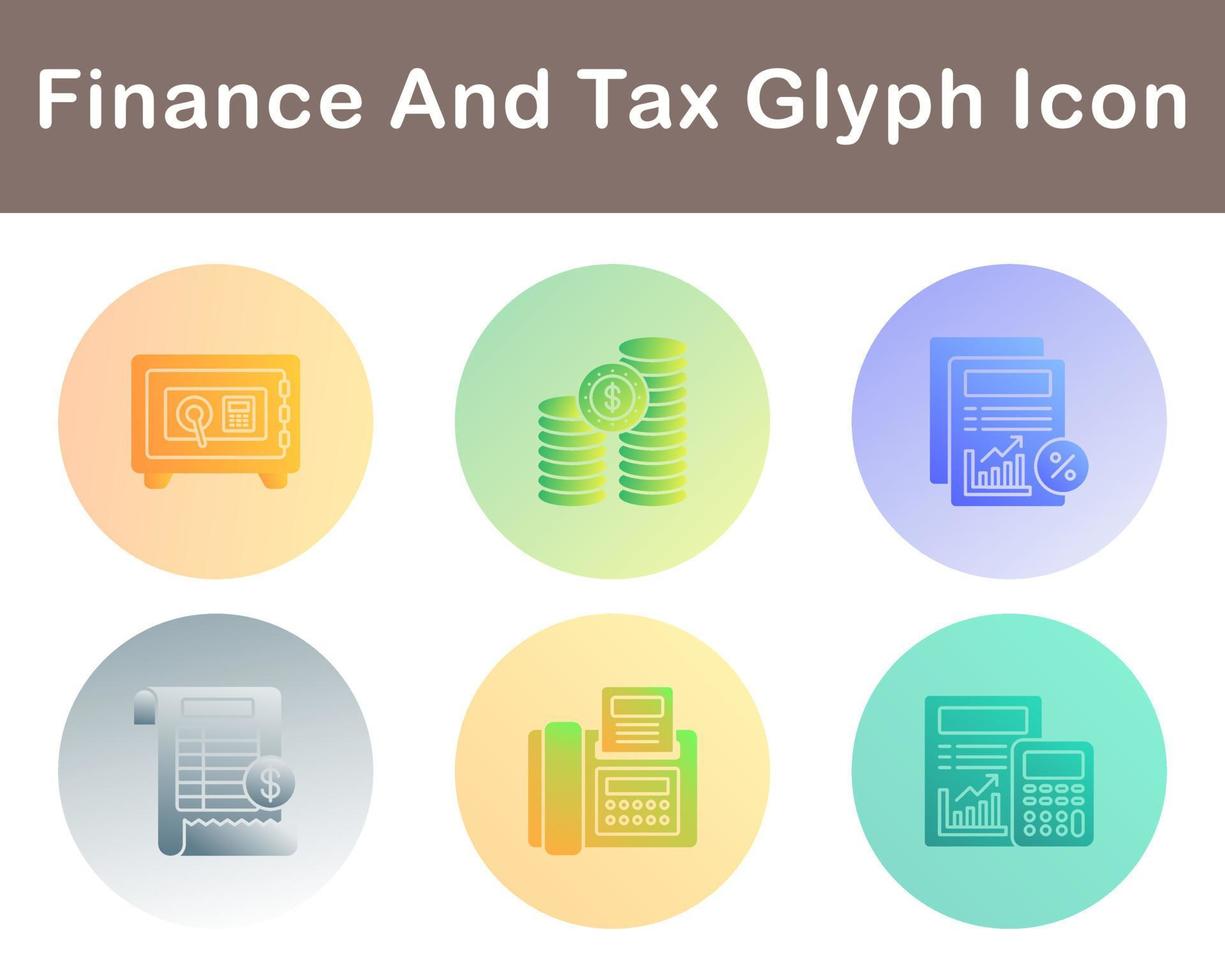 Finance And Tax Vector Icon Set