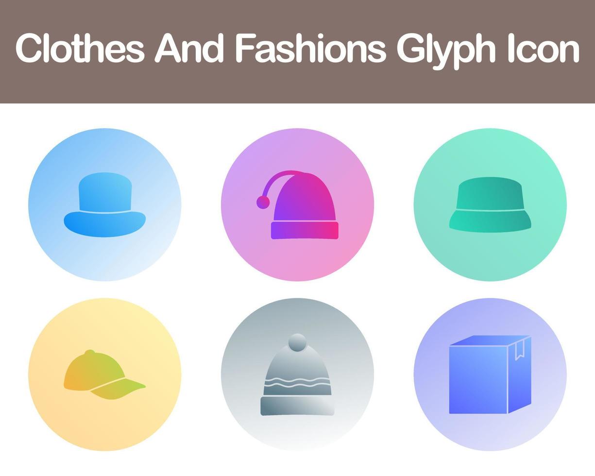 Clothes And Fashions Vector Icon Set