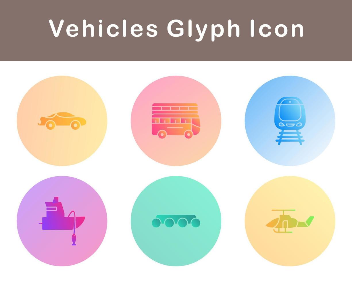 Vehicles Vector Icon Set