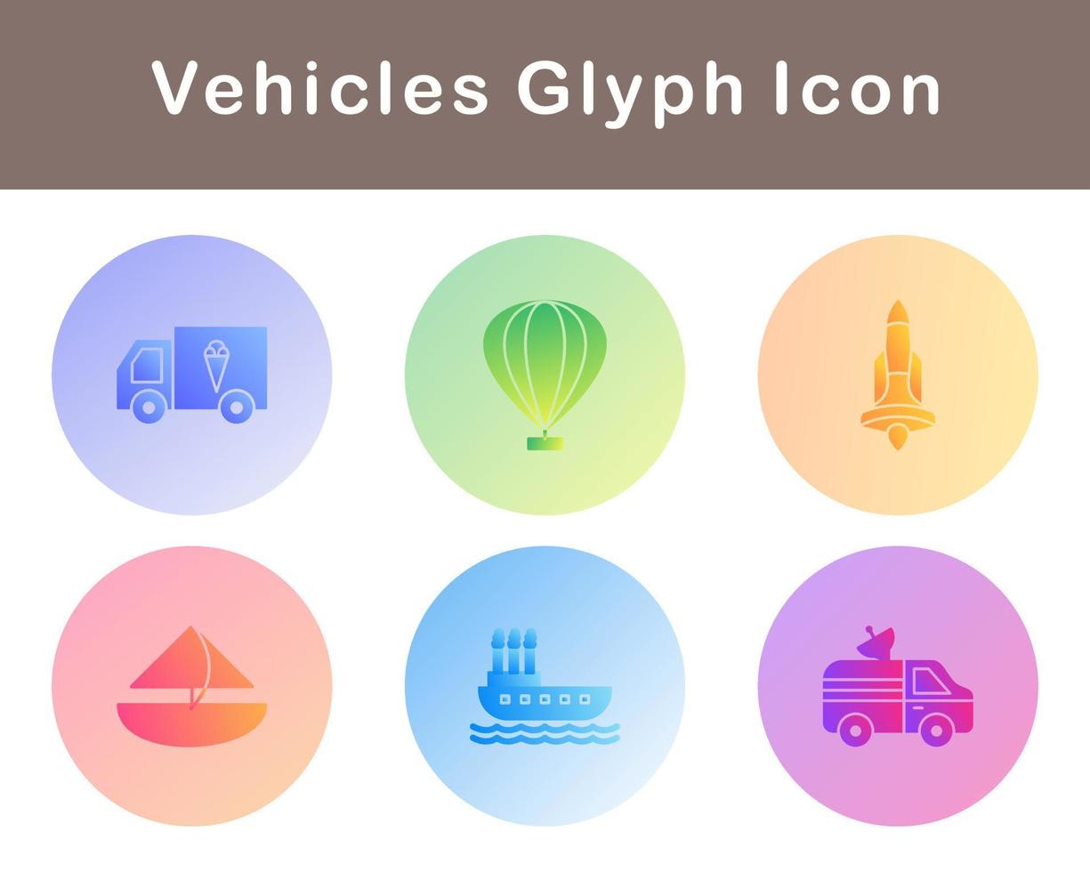 Vehicles Vector Icon Set