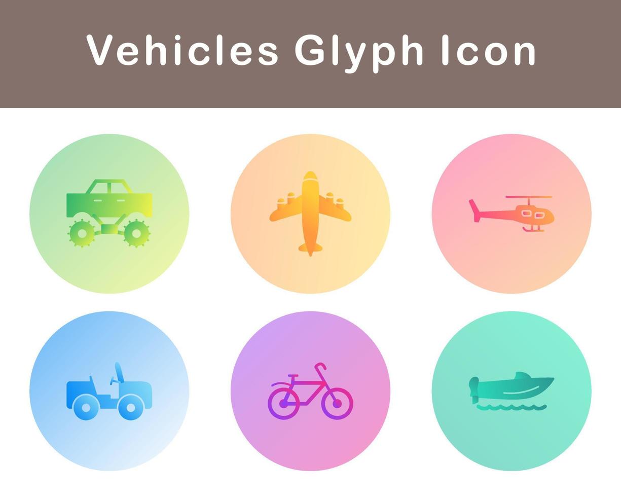 Vehicles Vector Icon Set