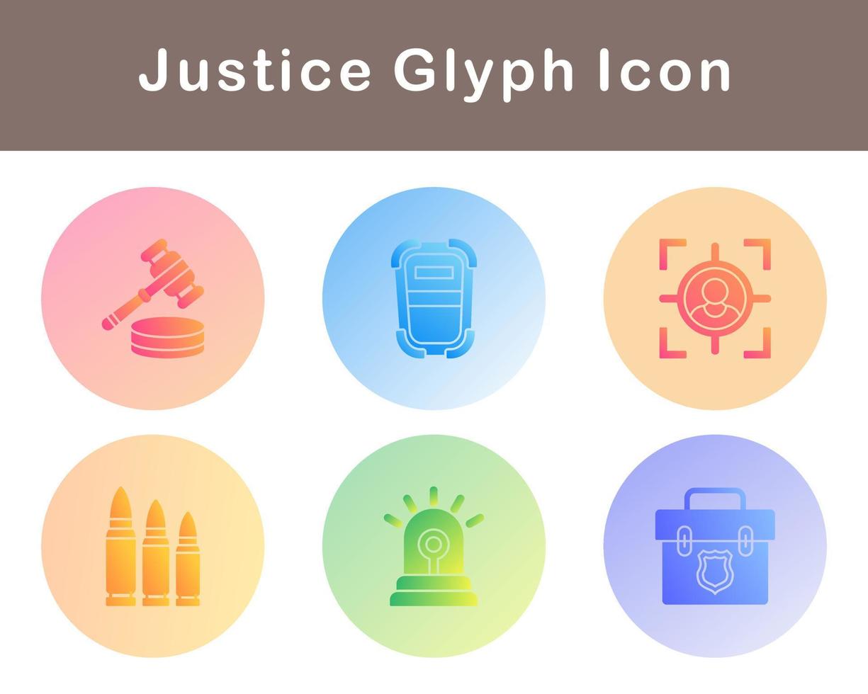 Justice Vector Icon Set