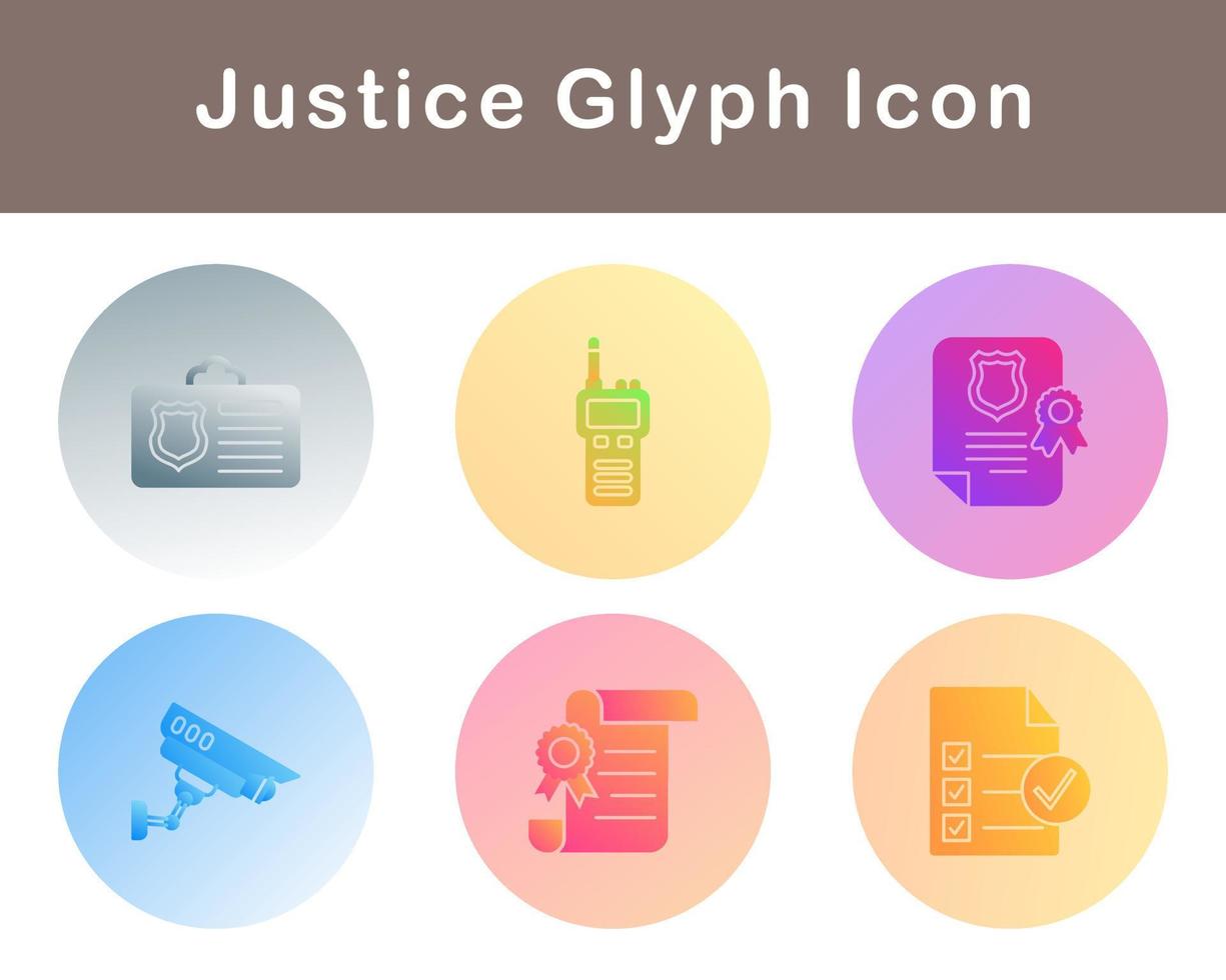 Justice Vector Icon Set