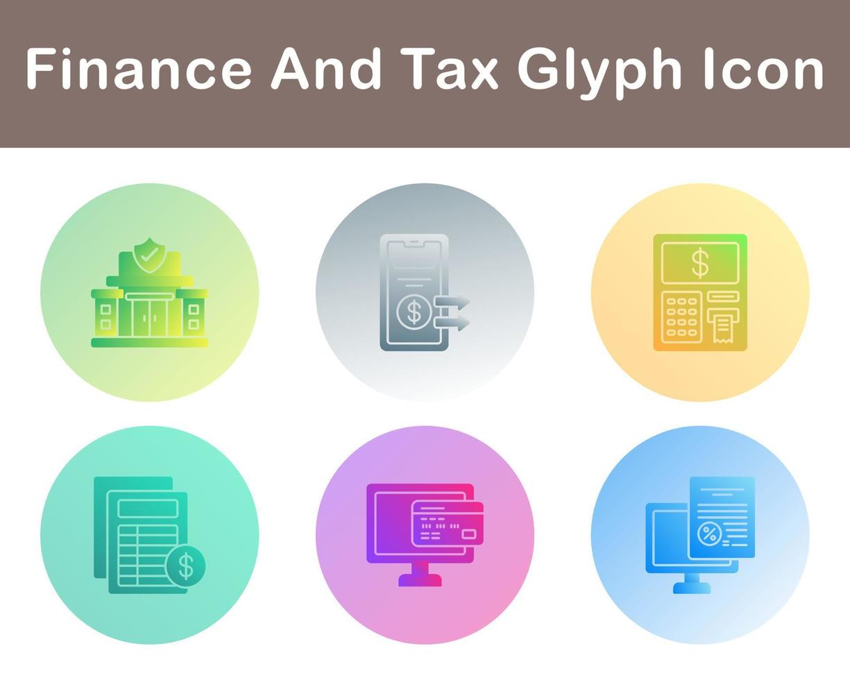 Finance And Tax Vector Icon Set
