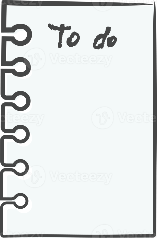checklist tekening. hand- getrokken schetsen stijl png