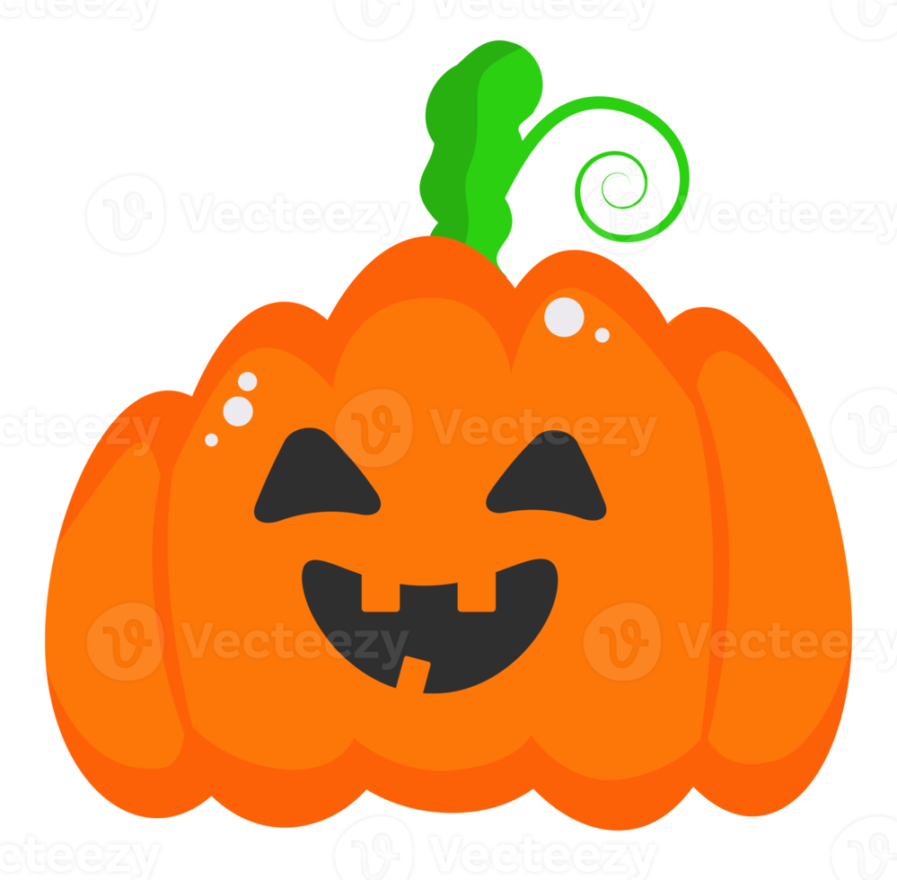 dessin animé Halloween autocollant. citrouille illustration png