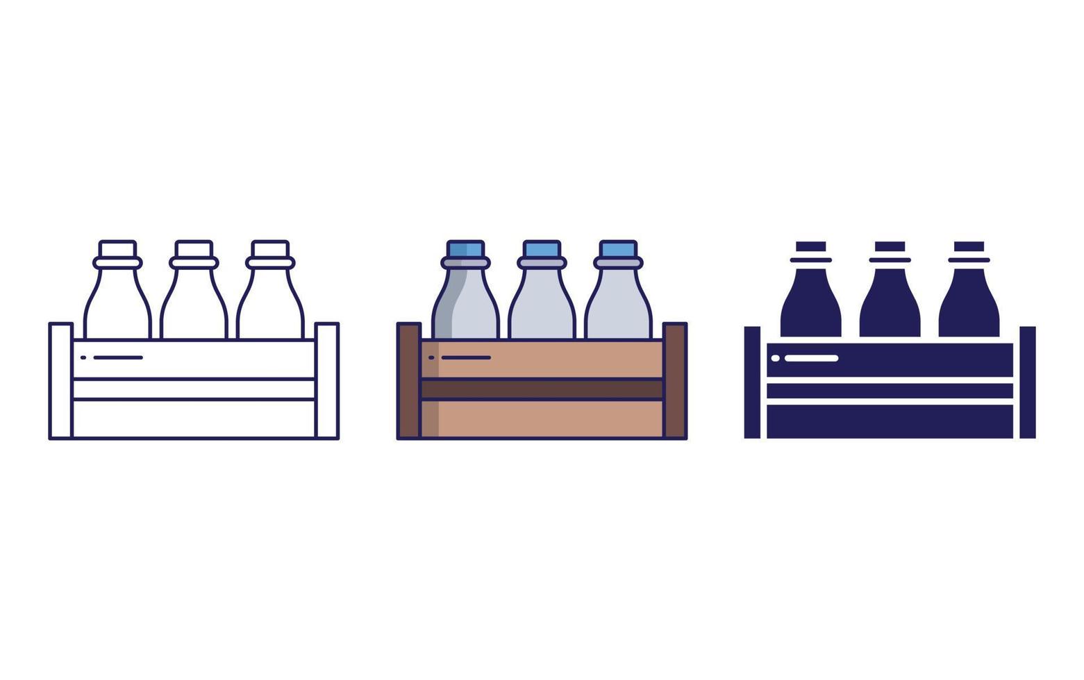 Milk bottle vector icon