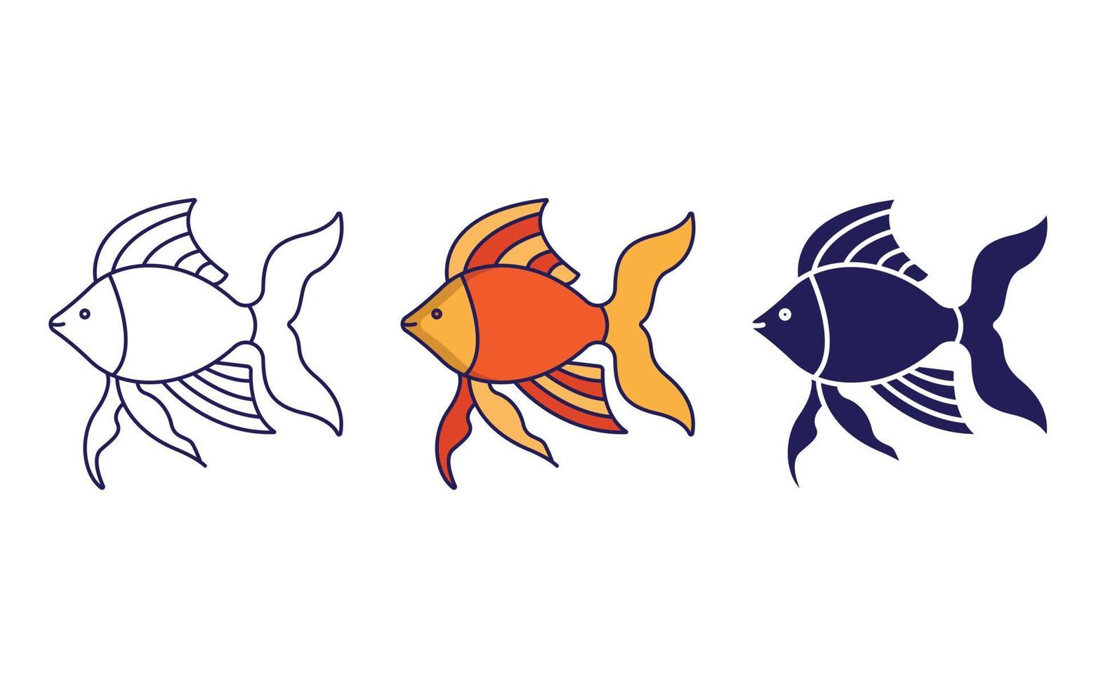 Goldfish vector icon