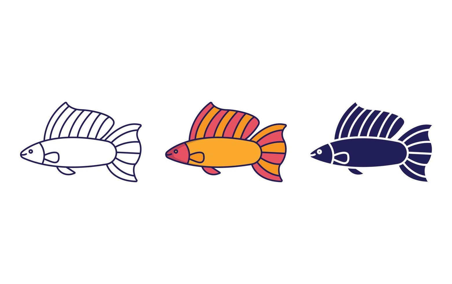 Yucatan Molly Fish vector icon