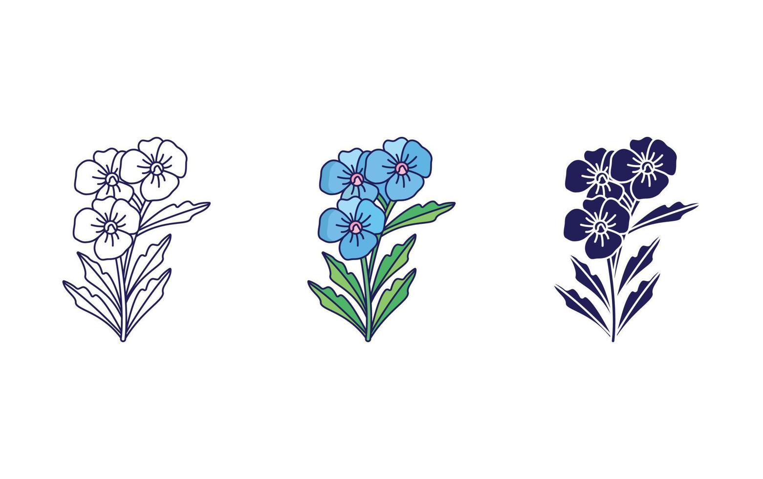 Plumbago flower vector icon