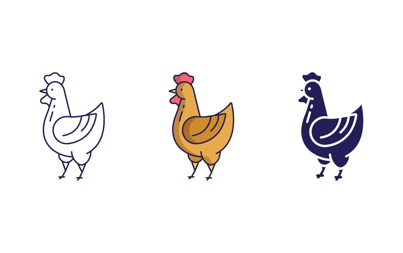 icono de vector de gallo