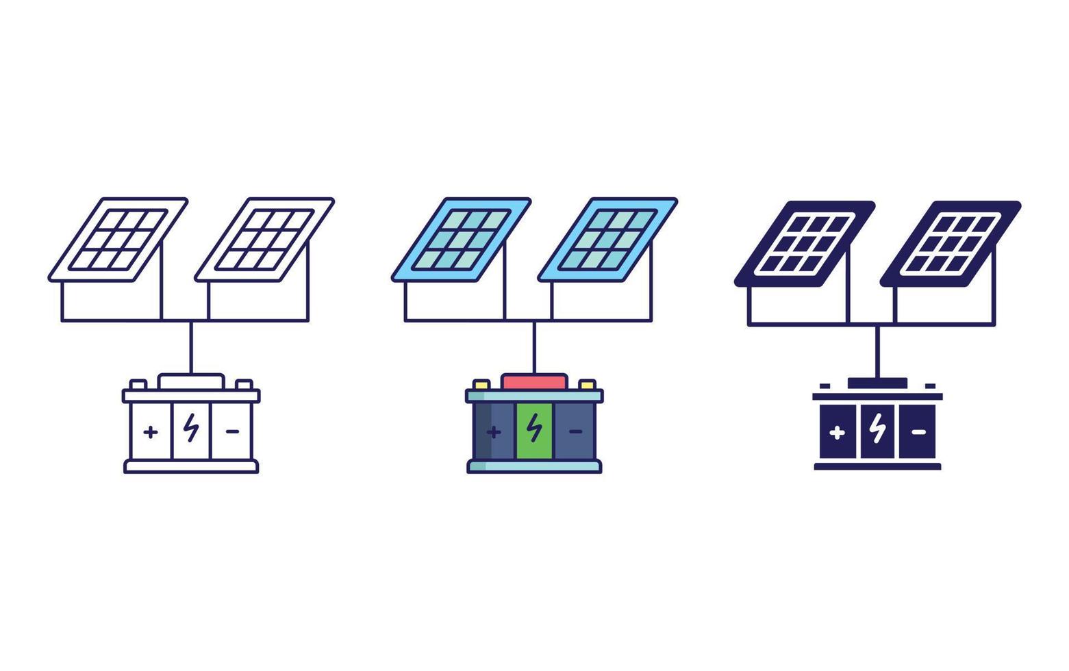 Solar battery charger vector icon