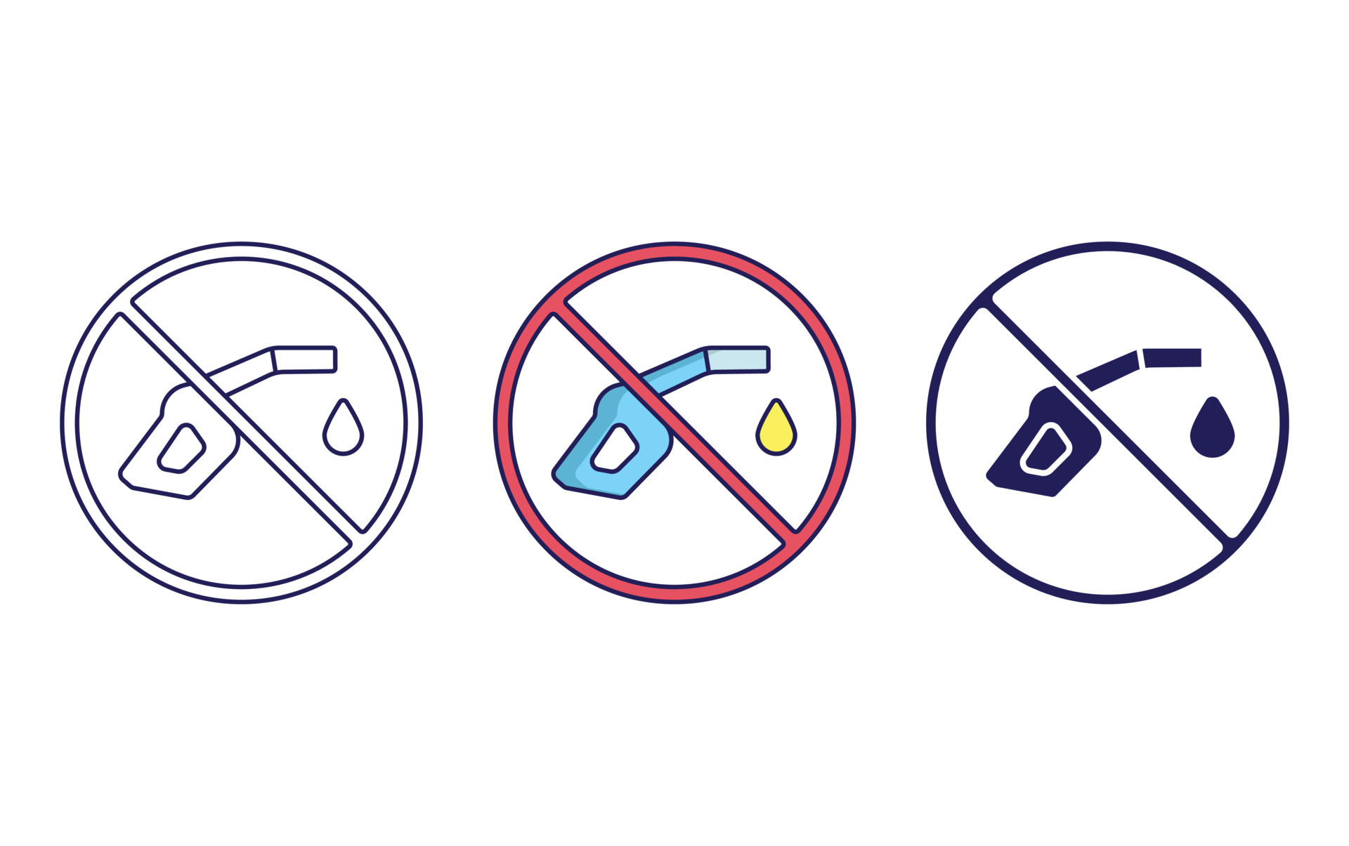 No gas vector icon 21519195 Vector Art at Vecteezy