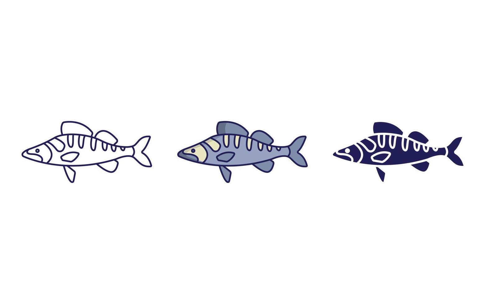 Zander Fish vector icon