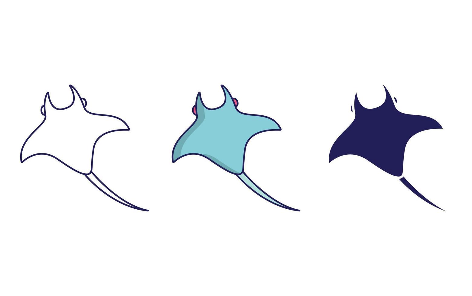 Mantaray Fish vector icon