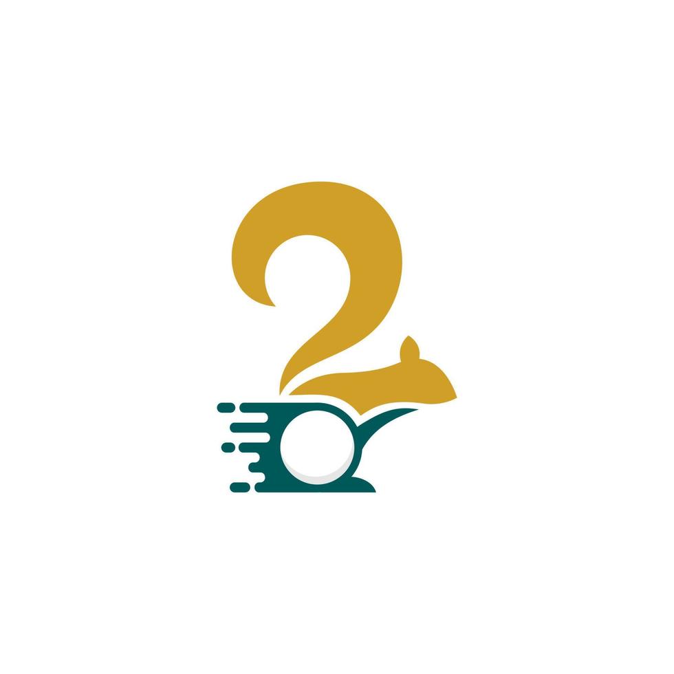 Squirrel logo with color motif and white background vector