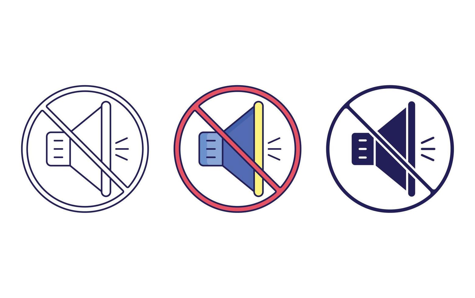 No horn vector icon
