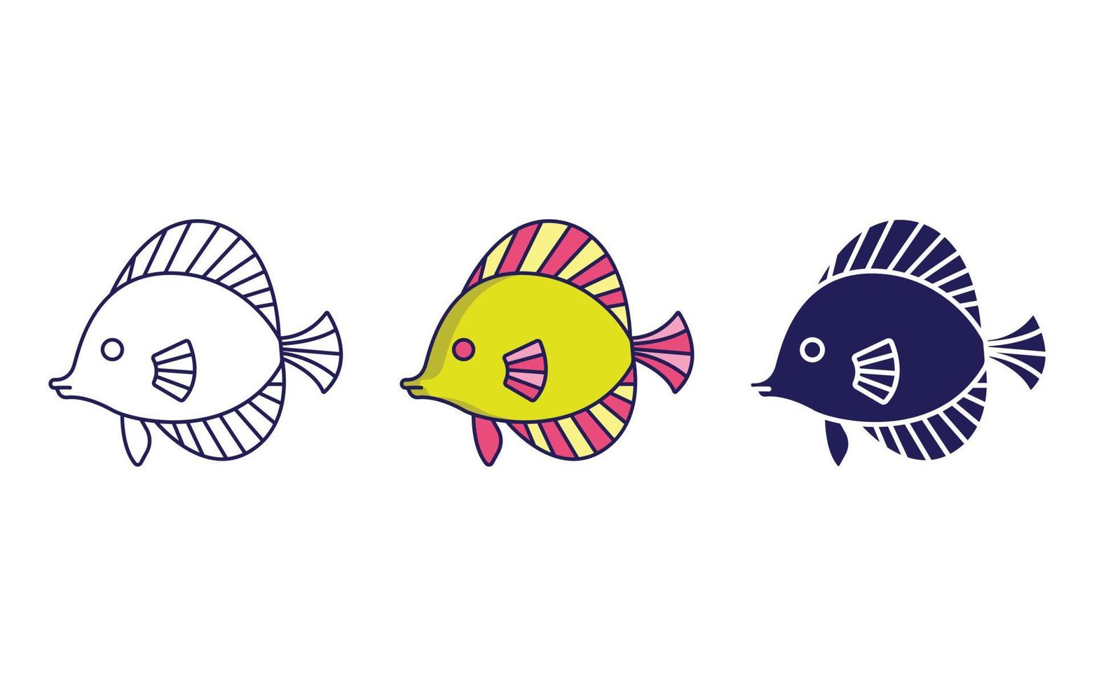 Discus Fish vector icon