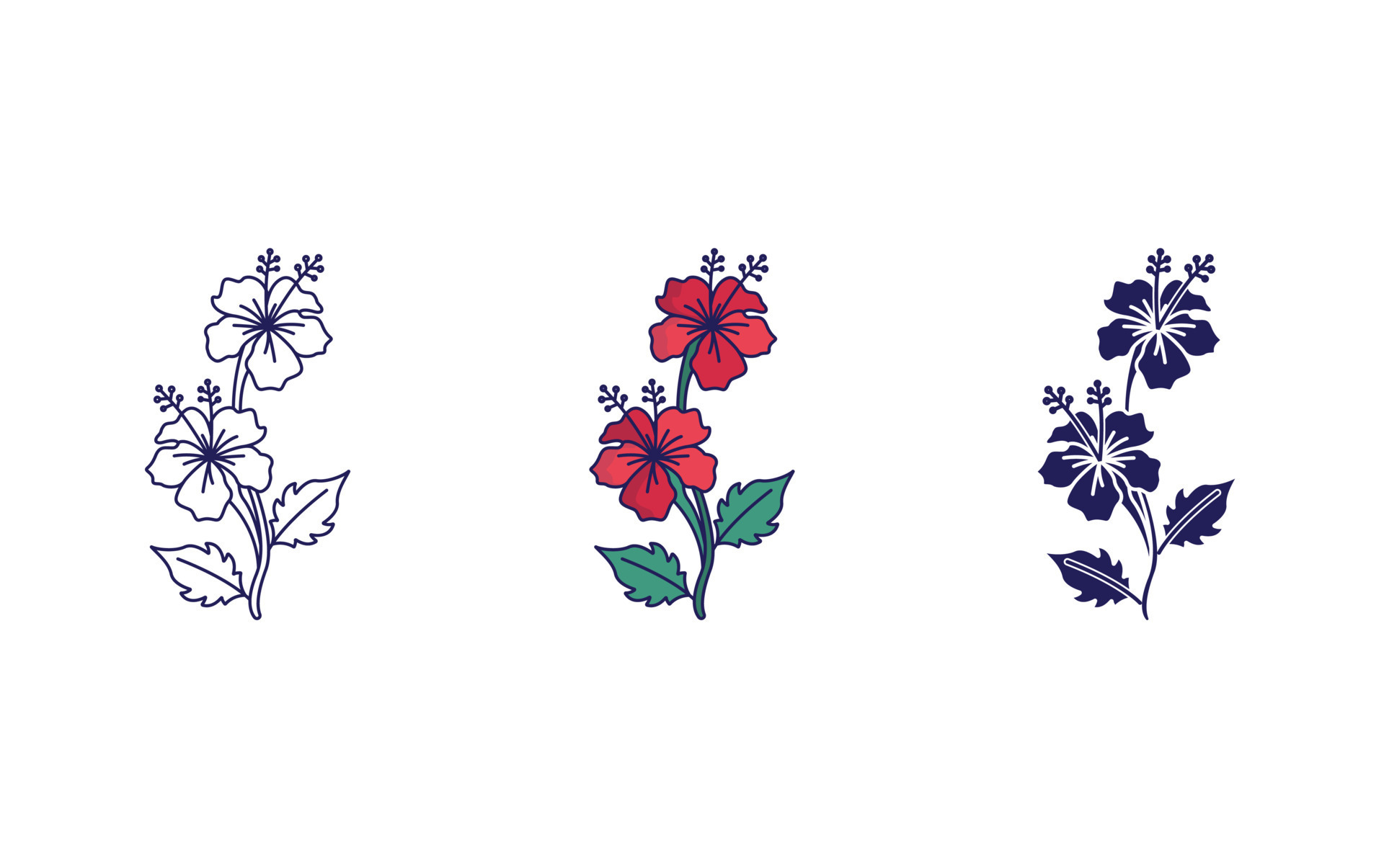 hibiscus flower vector icon 21519420 Vector Art at Vecteezy