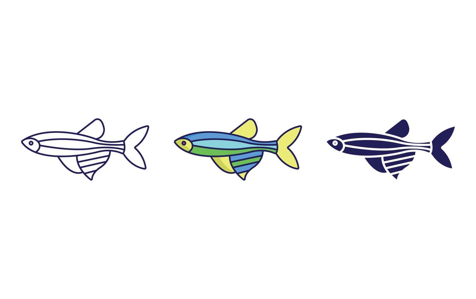 Zebrafish vector icon