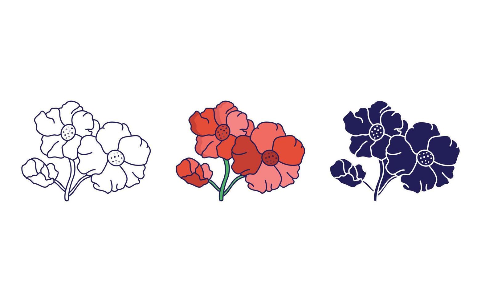 Nasturtium flower vector icon