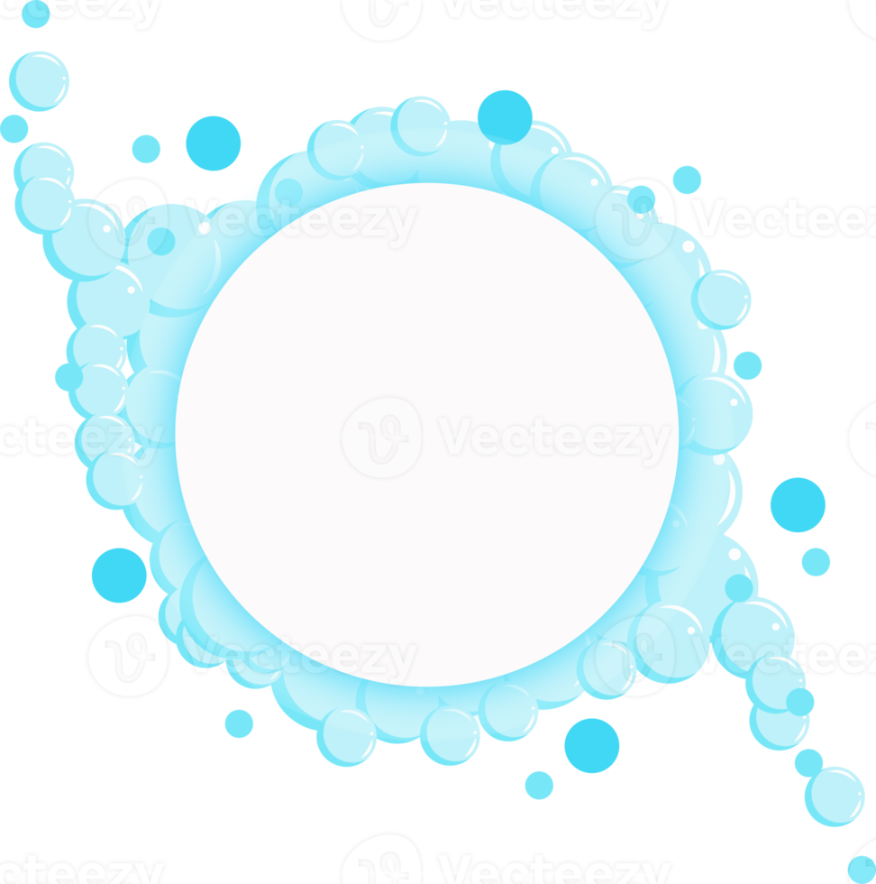 Bubbles of fizzy drink, air or soap. Vertical streams of water. Cartoon illustration png