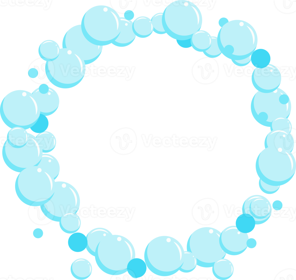 Bubbles of fizzy drink, air or soap. Vertical streams of water. Cartoon illustration png