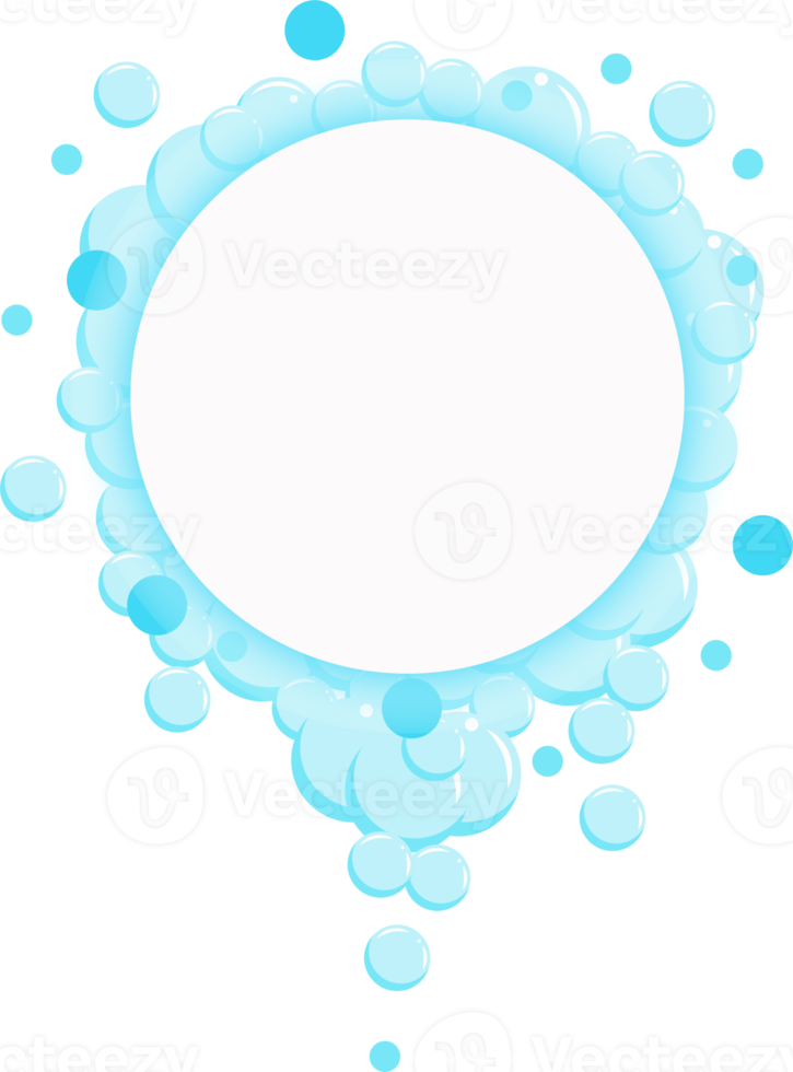 Bubbles of fizzy drink, air or soap. Vertical streams of water. Cartoon illustration png