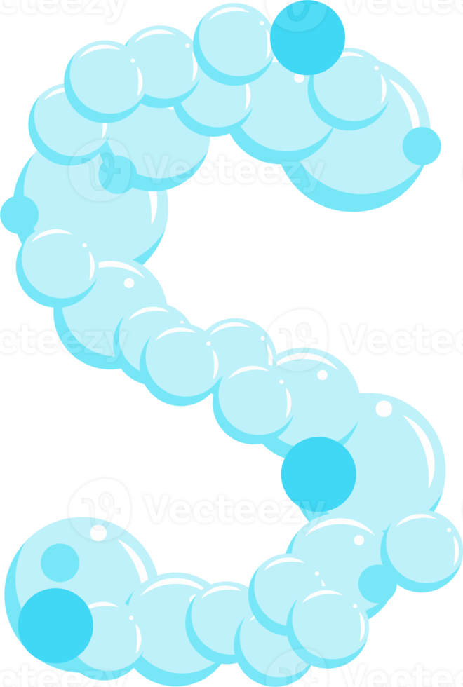 alfabet av tvål bubblor. vatten såplödder brev s. tecknad serie font png