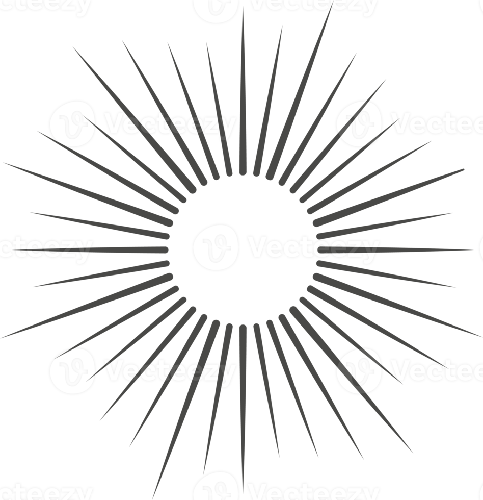 zonnestraal radiaal stralen. ster licht explosie png