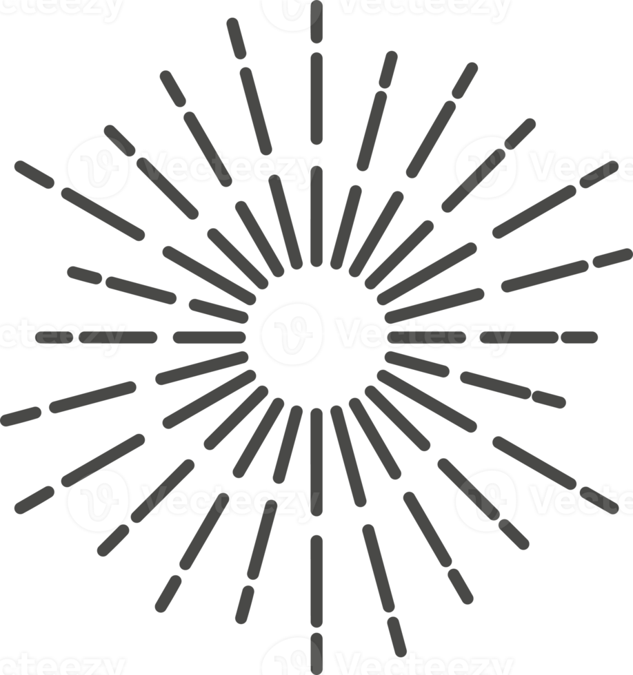 sunburst radial des rayons. étoile lumière explosion png