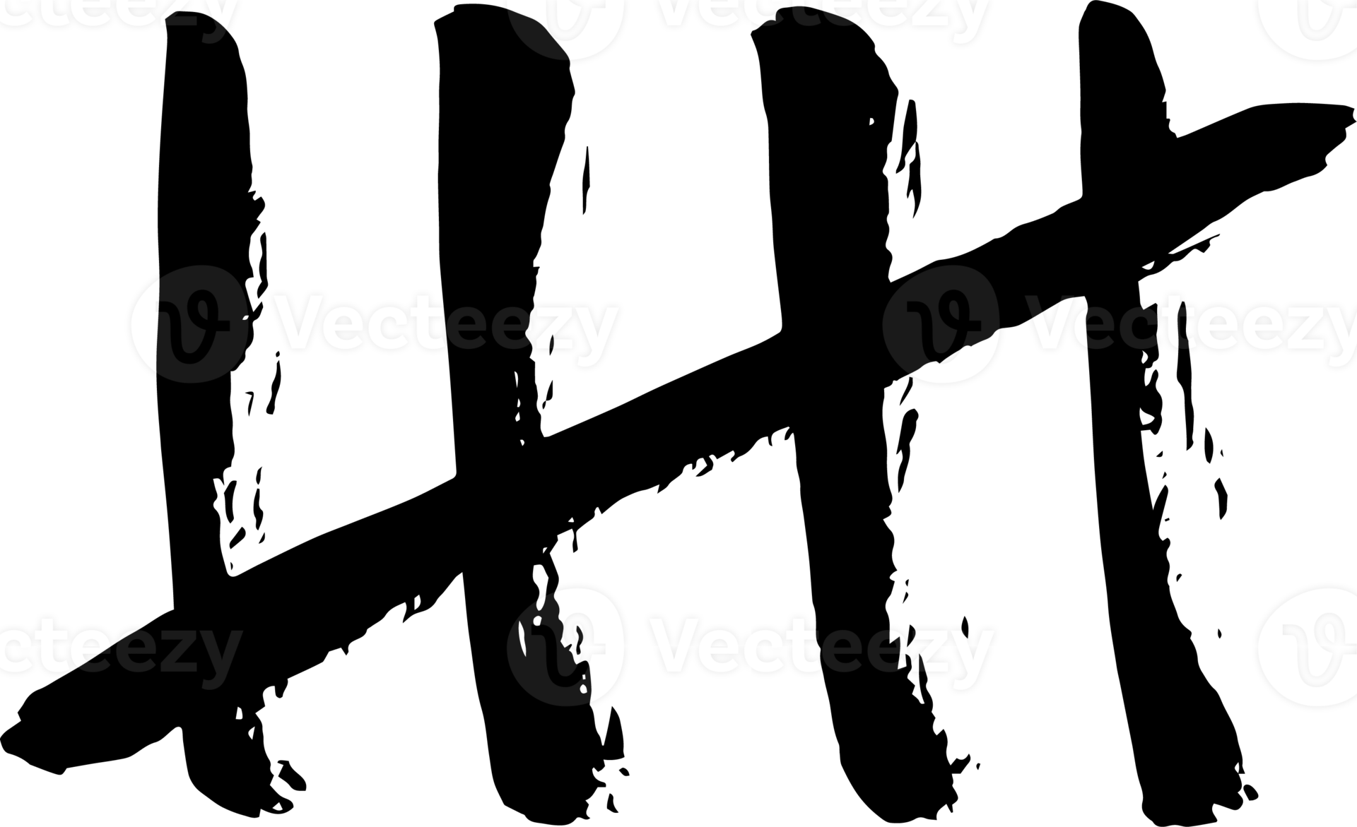 Tally marks. Counting signs on the walls of the prison. Notches for