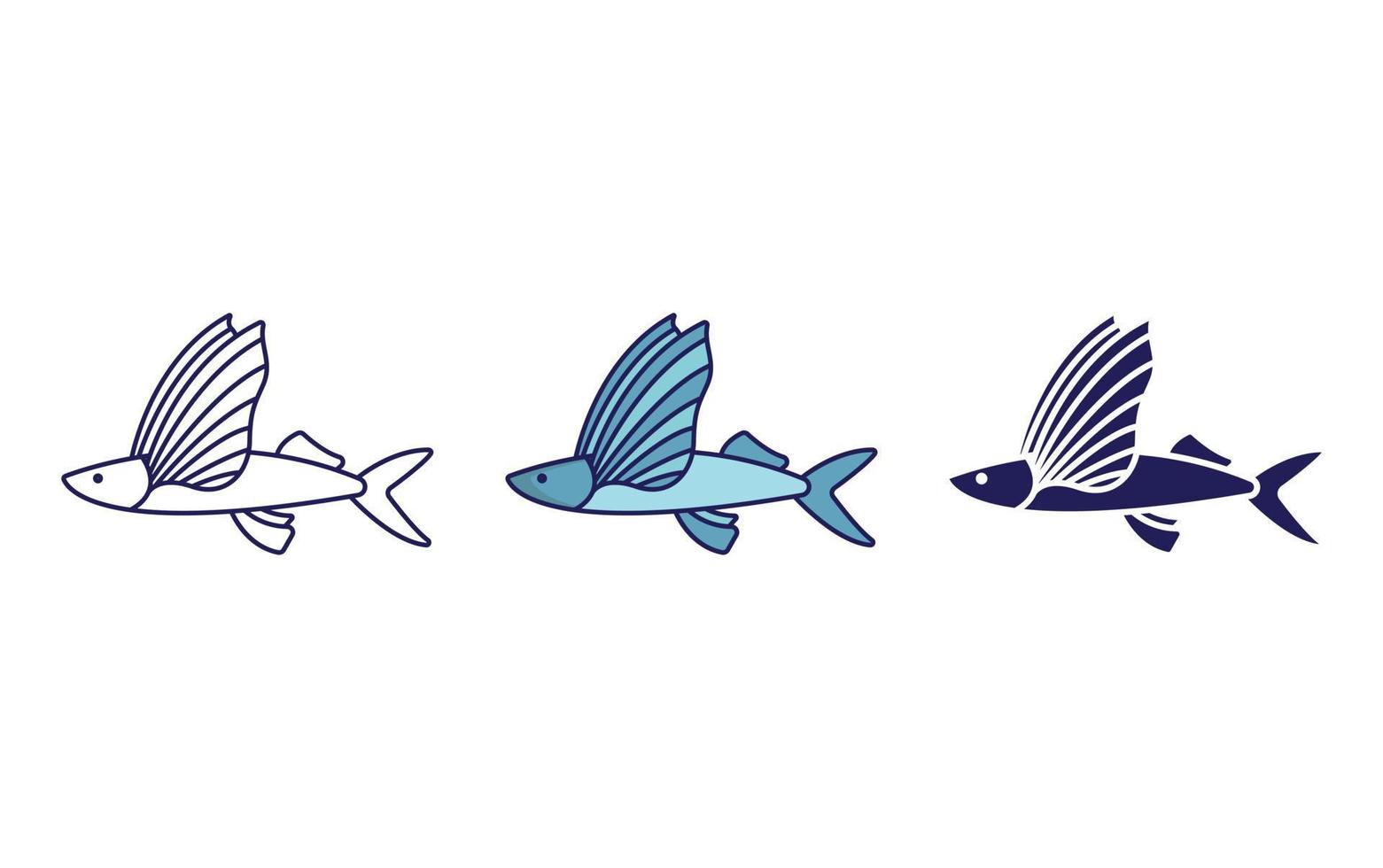 Flying Fish vector icon