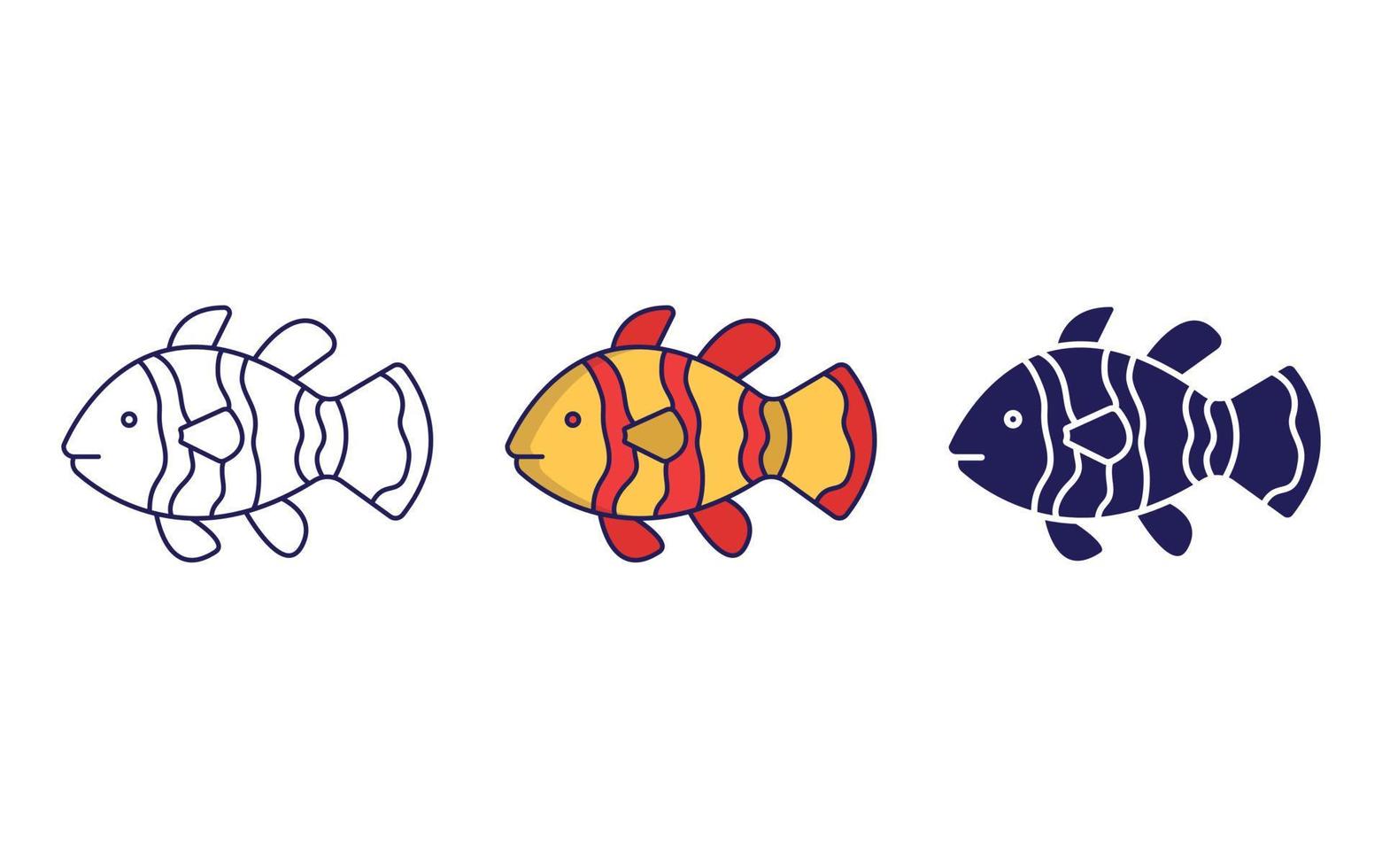 Clownfish vector icon
