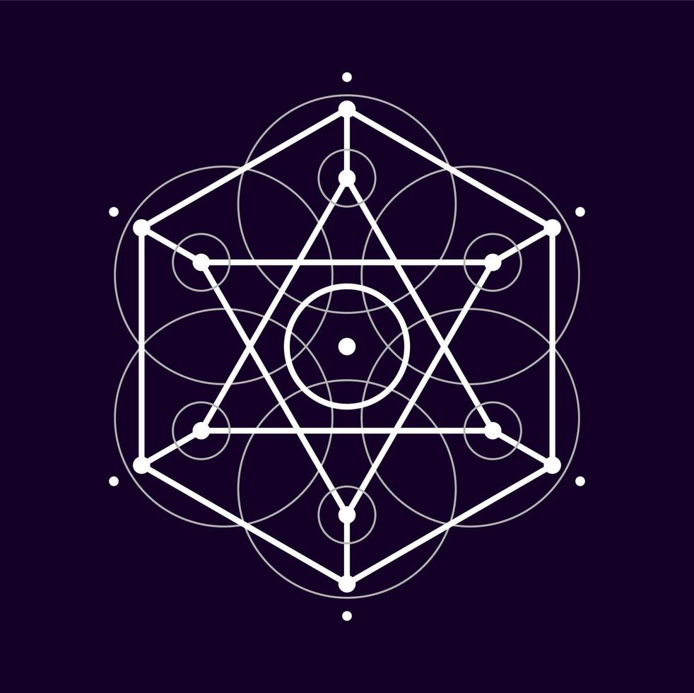 Alchemy sacred sign geometric boho tattoo shape vector