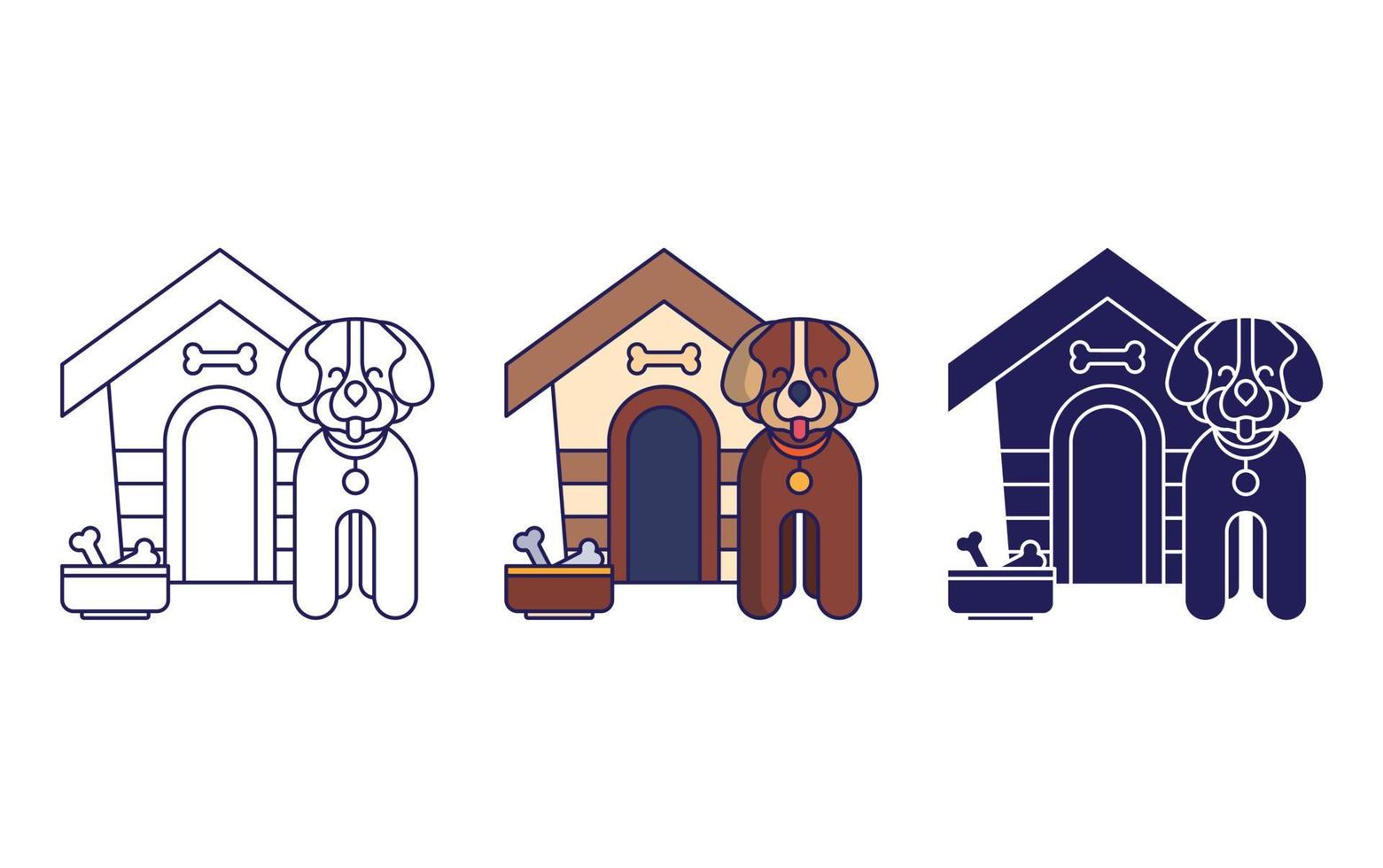 Dog house vector icon