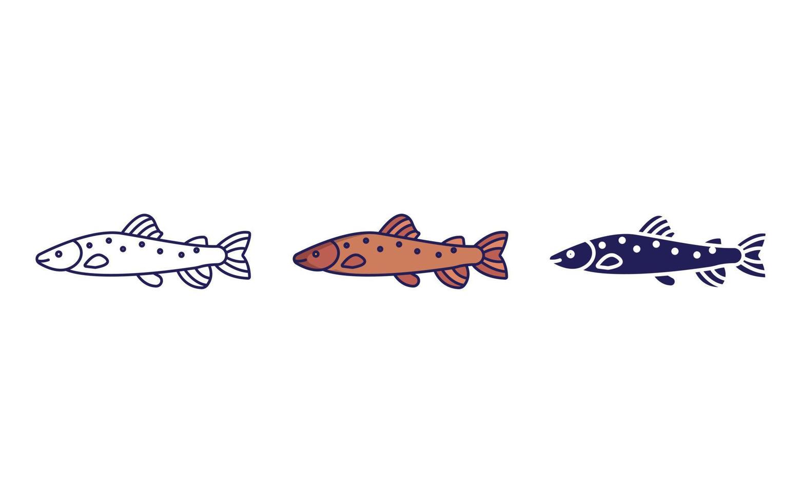 Trout Fish vector icon