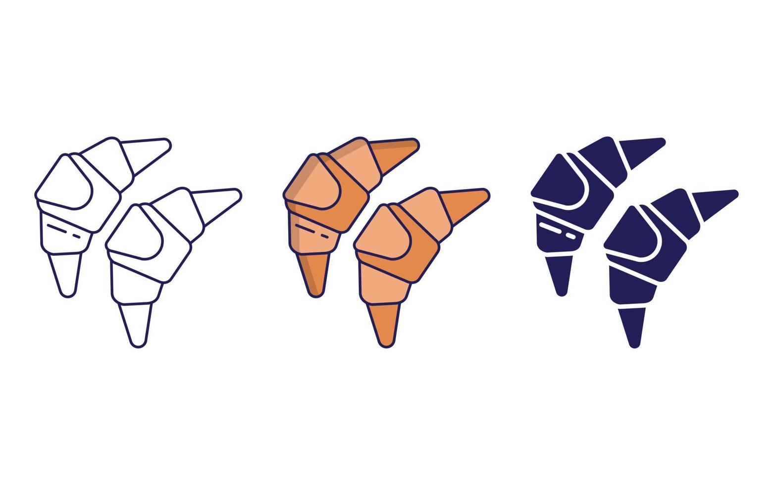 Croissant. vector icon