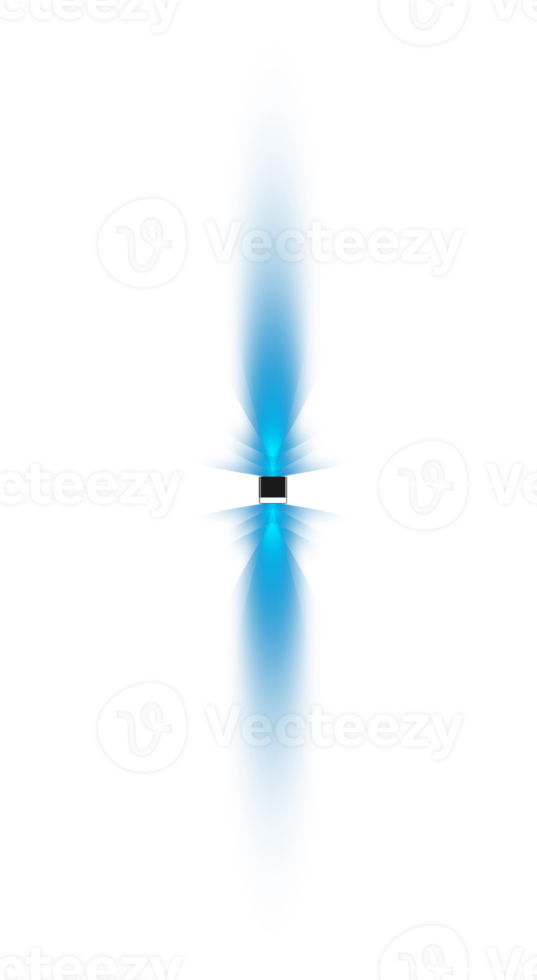 blå strålkastare. scen. ljus effekter. glöd ljus effekt. png