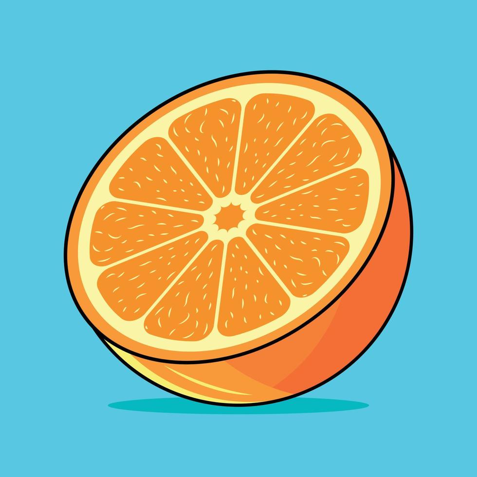 hermosa naranja tarta rebanada gratis vector