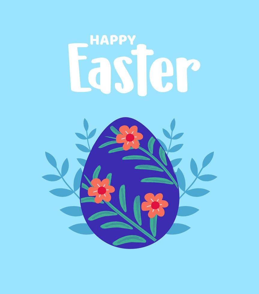 Happy Easter banners, greeting cards, posters, and holiday covers. Trendy design with typography, hand-painted plants, dots, eggs, and bunnies, in pastel colors. Modern art minimalist style. vector